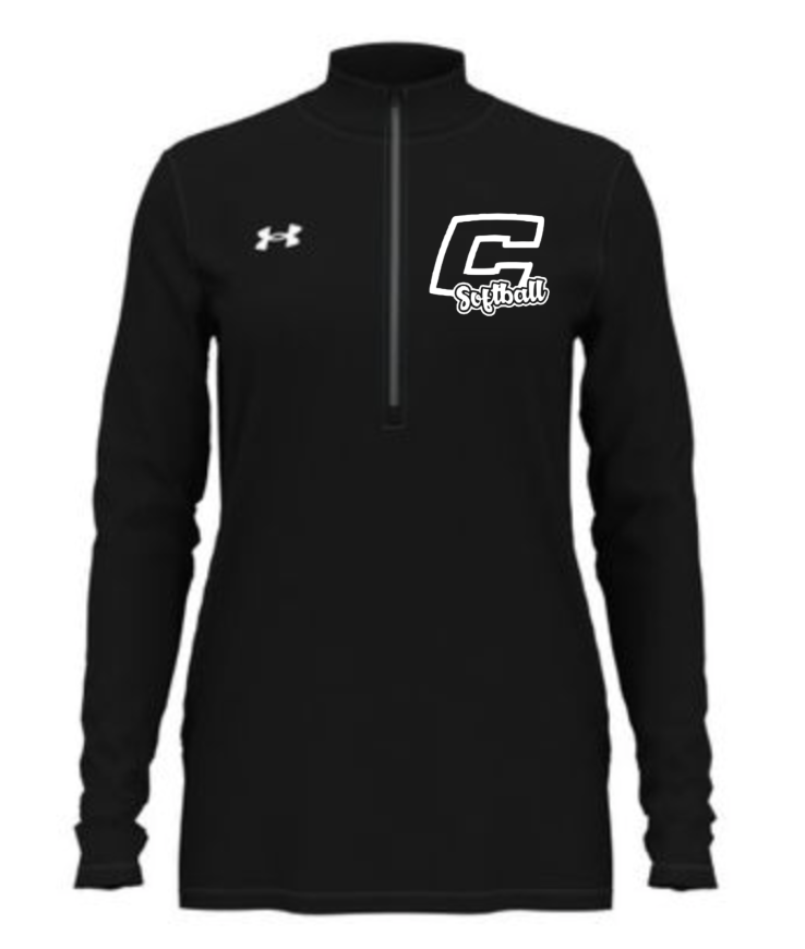 Women's UA Tech 1/4 Zip Black C Softball — Canes Southwest